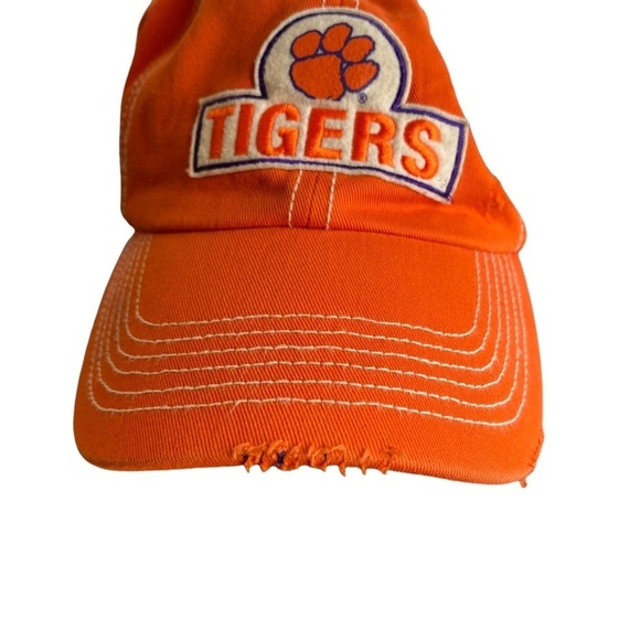 NCAA Clemson Tigers Collegiate Headwear Hat Adjustable Orange Hat. - Picture 5 of 7